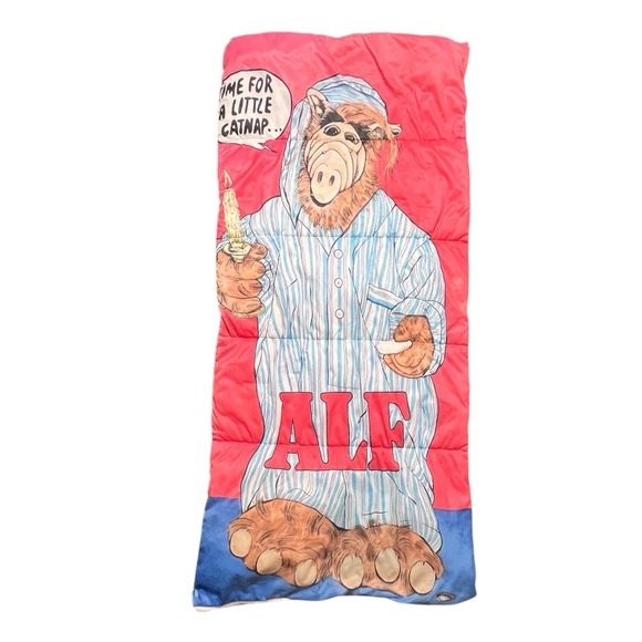 Other - 1980s Childs Alf Sleeping Bag Time For A Little Catnap 30 x 57" Kids